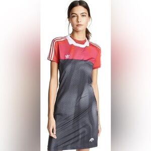 Adidas Alexander Wang “Rare” Photocopy Red and Black Dress Size M
